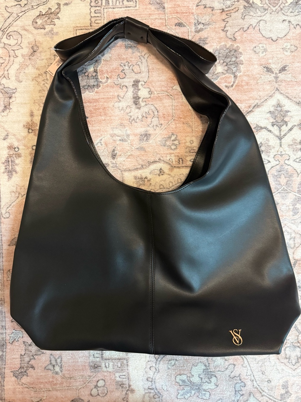 Victoria's Secret Black Bow Shoulder Bag NWT